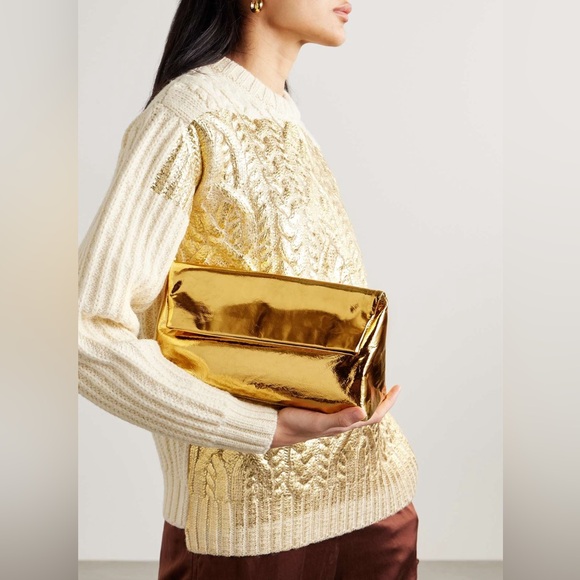 DRIES VAN NOTEN
Metallic Cable-knit Wool Sweater In Ecru - Picture 13 of 13
